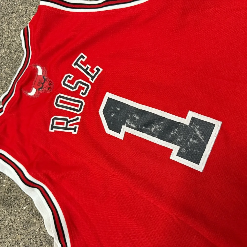 Adidas Derrick Rose Chicago Bulls Jersey Men’s 2XL‎ Red #1 2012 +2 Length